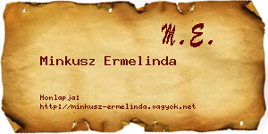 Minkusz Ermelinda névjegykártya